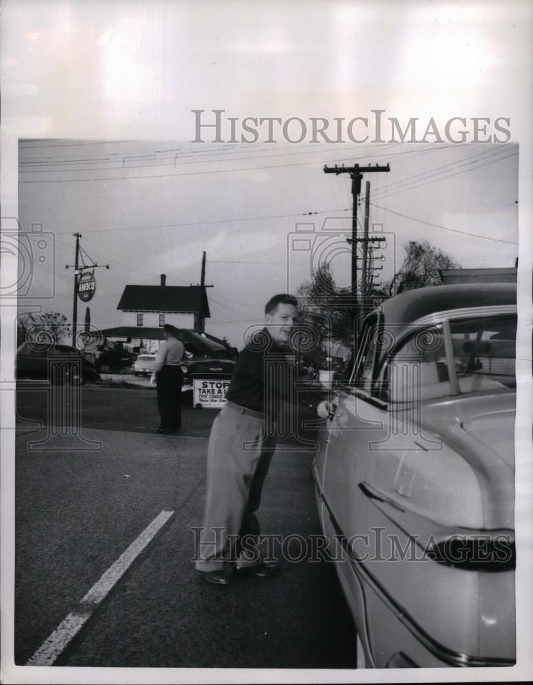 1956 Press Photo Safety Drive Solicitor - nea34136 - Historic Images