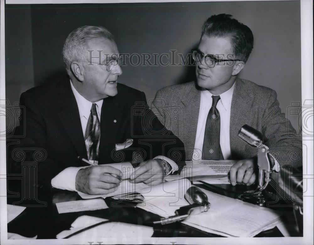 1955 Press Photo Dr Herman Bundesen Chicago Board of Health President - Historic Images