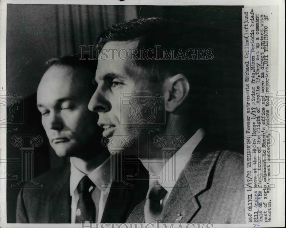 1970 Press Photo Former Astronauts Collins &amp; Anders At White House - nea31648 - Historic Images
