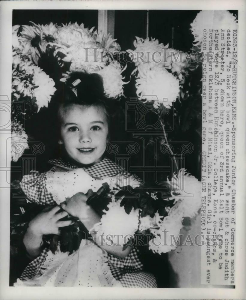 1949 Press Photo Jr Chamber Commerce Sponsor Judith Ann Streeter - nea33184 - Historic Images