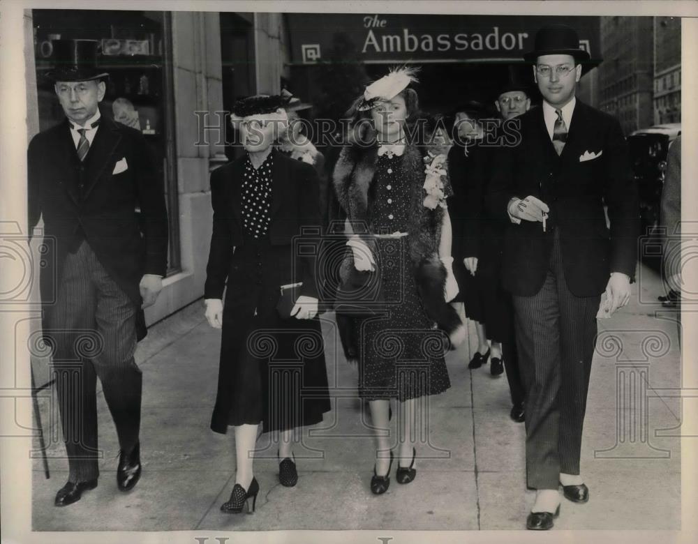 1938 Press Photo Mr.,Mrs. David Jones, Mr., Mrs. Charles Nichols, Jr., New York - Historic Images