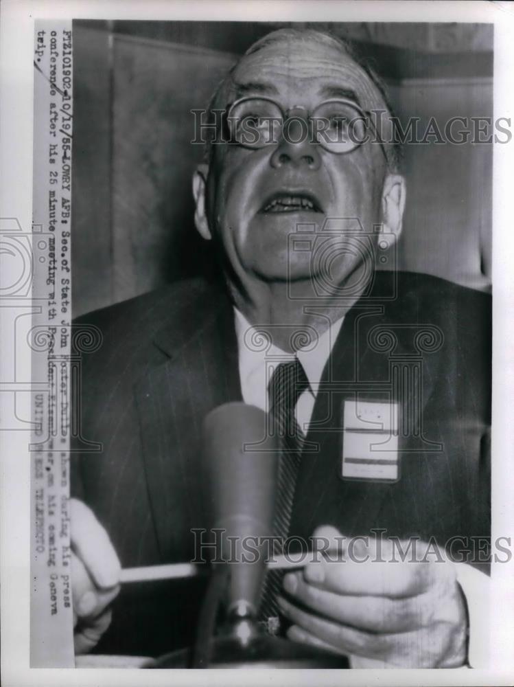 1955 Press Photo John Foster Dulles, Secretary of State - nea30726 - Historic Images
