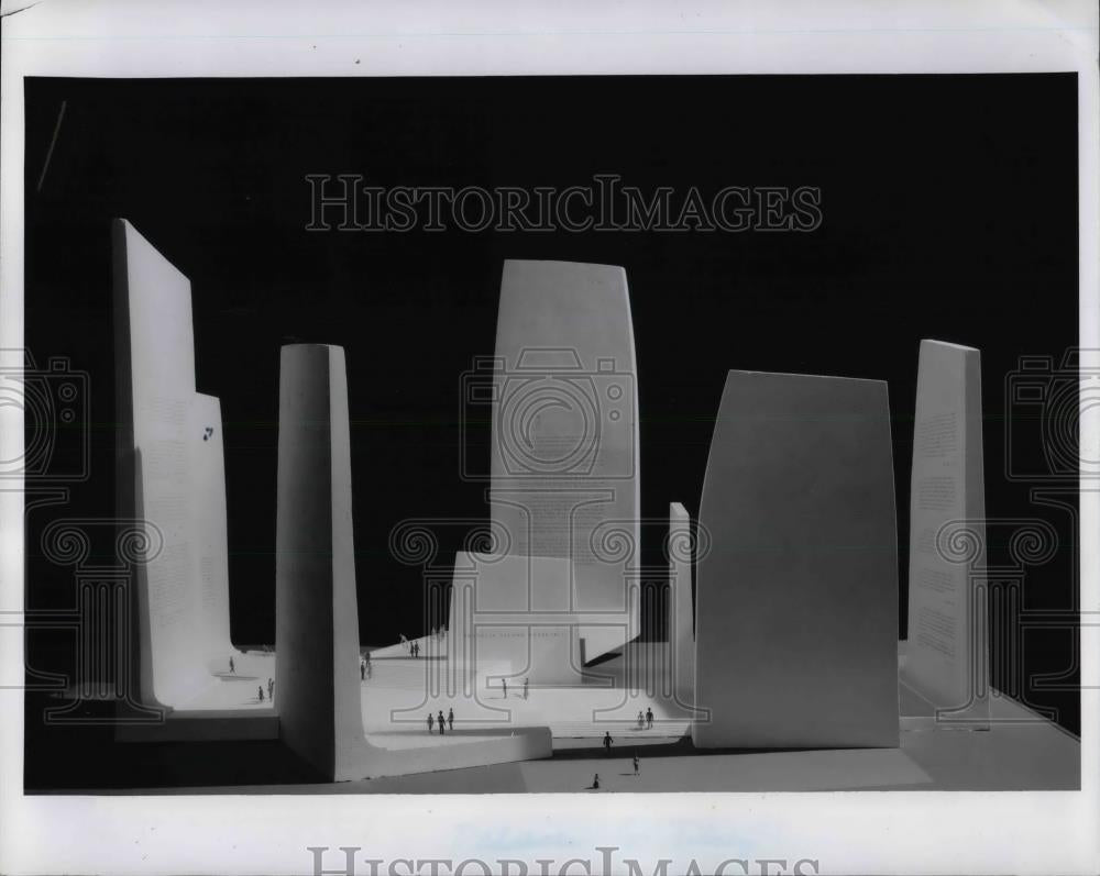 1961 Press Photo Winning Design of Franklin Roosevelt Competition - nea32575 - Historic Images