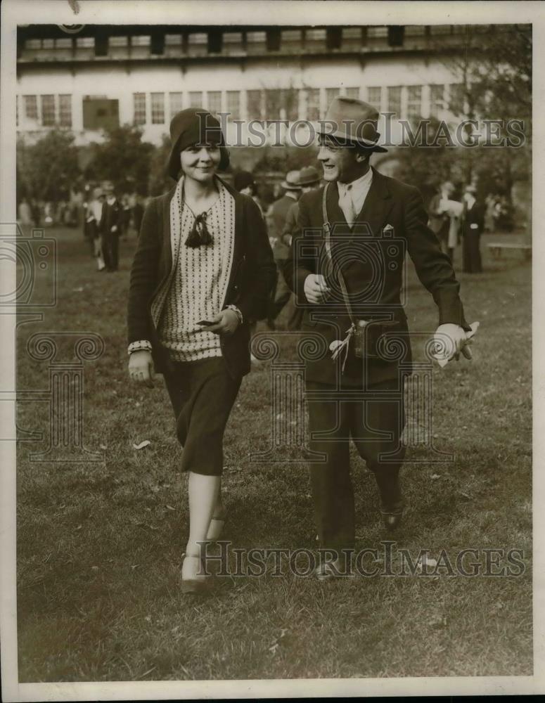 1930 Press Photo United hunts at Belmont, Dorothy Davis & Count Roskwoski - Historic Images