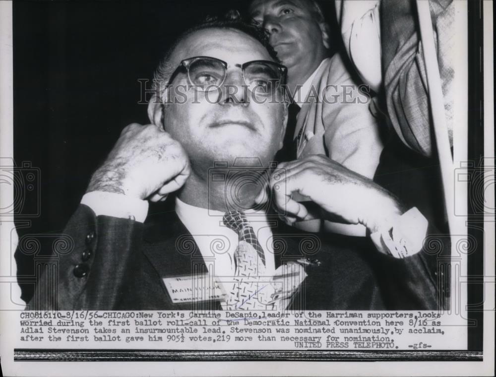 1956 Press Photo Caraine DeSapio, at the Democratic National Convention - Historic Images