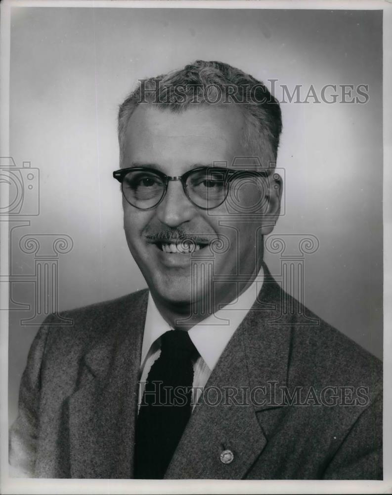 1956 Press Photo Sam M. Ferrazza, Chairman of Columbus Day Celebration Cleveland - Historic Images