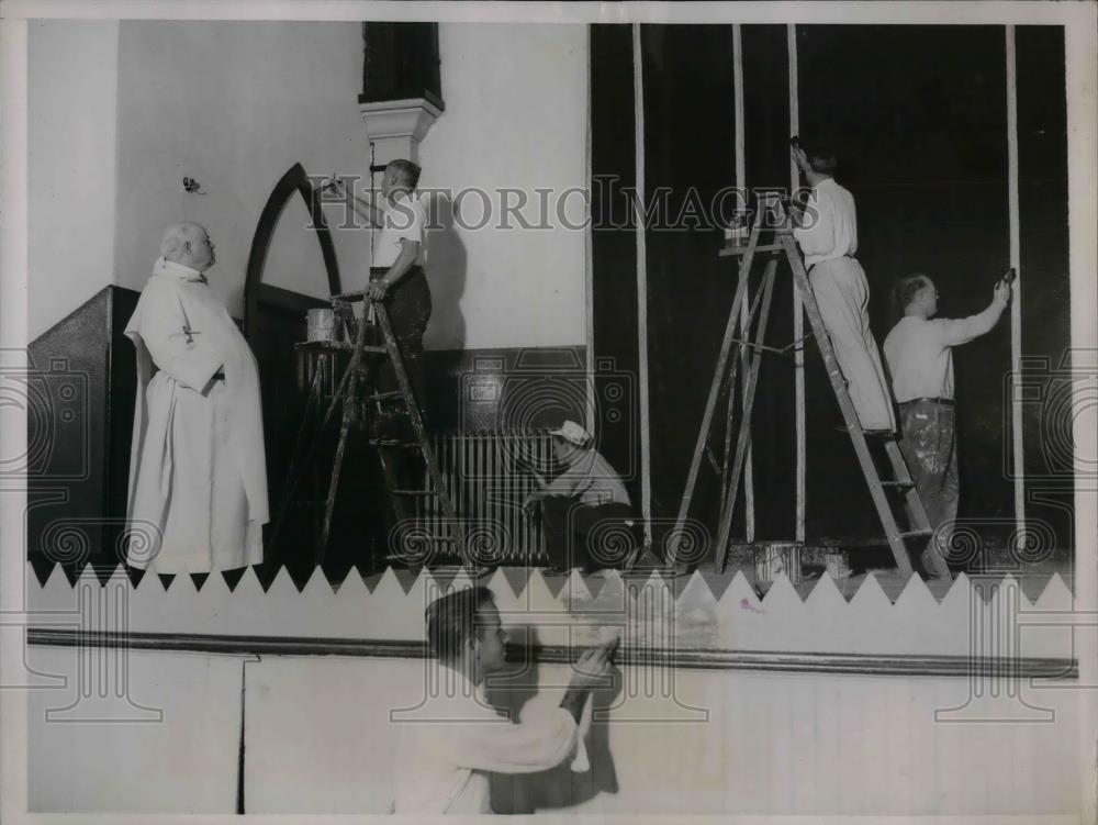 1936 Press Photo Sacred Heart R.C. Church Jersey CIty Rev. Martin J. Foley - Historic Images