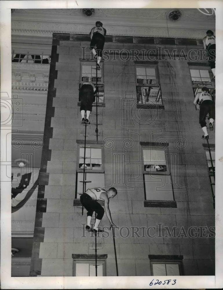1941 Press Photo New York City Firemen Go Through Rescue Drill - nea29827 - Historic Images