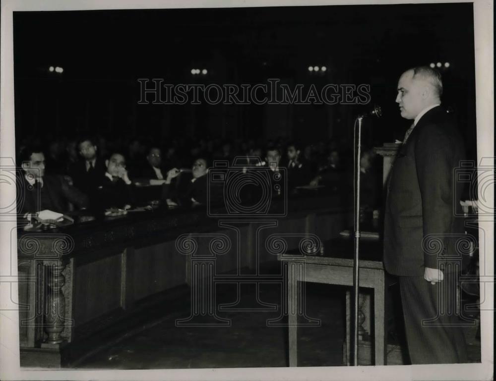 1939 Press Photo Mayor Harold Burton at City Council Meetin - nea31039 - Historic Images