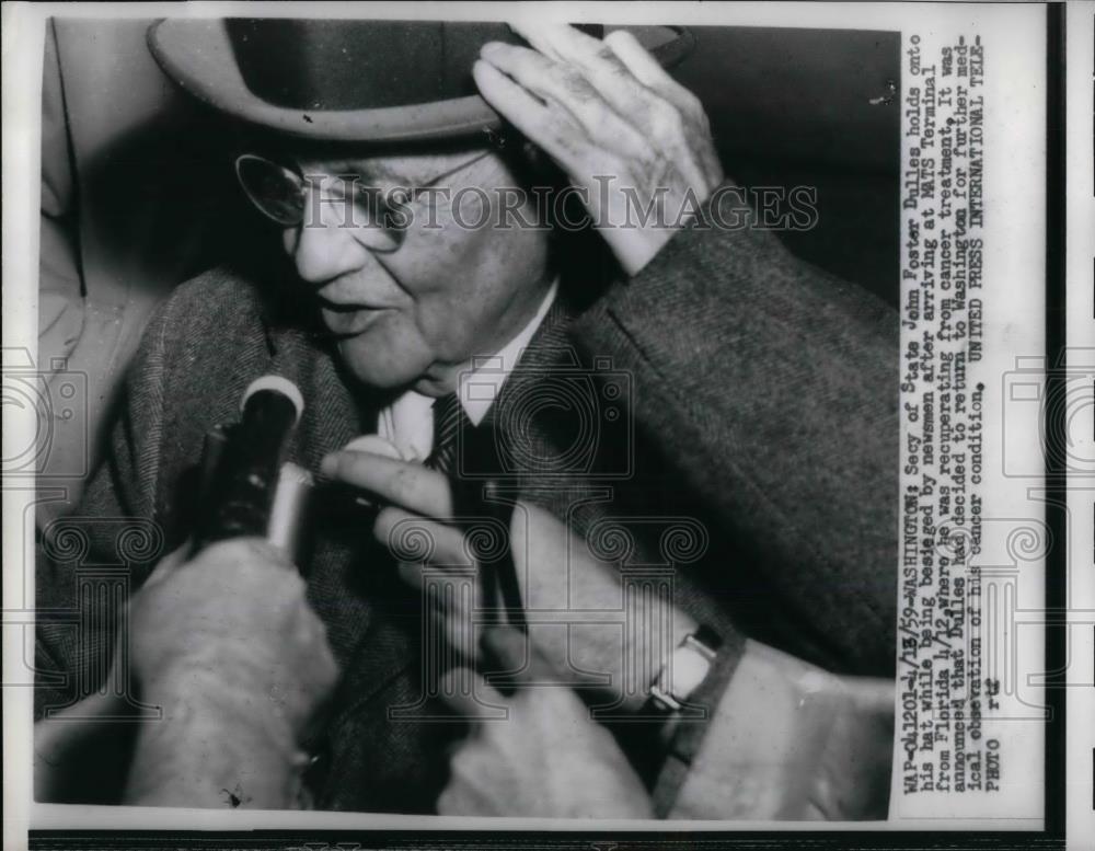 1959 Press Photo Sec of State,  John Foster Dulles - Historic Images