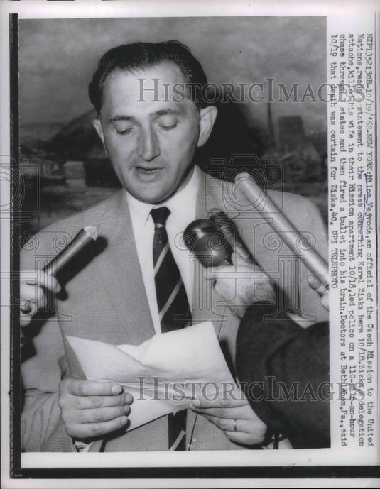1962 Press Photo Milos Vejvoda Czeech Mission United nations - nea32892 - Historic Images