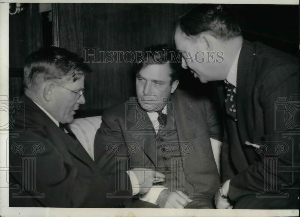1940 Press Photo U.S. Officials in Conference abroad Willie Train to Pittsburgh. - Historic Images
