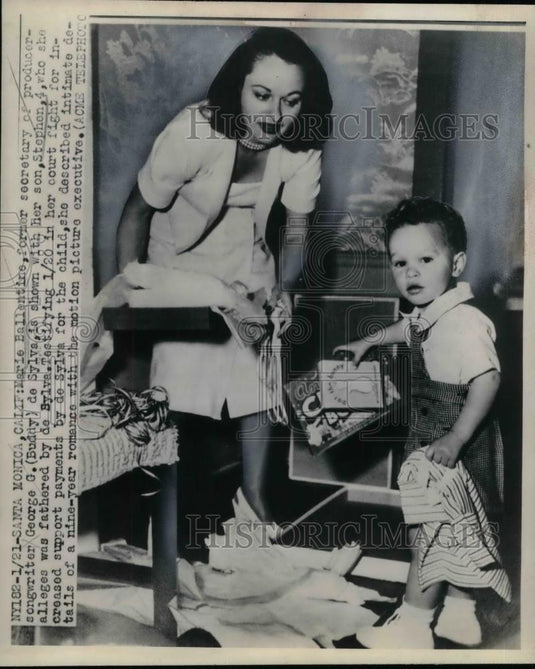 1948 Press Photo Mary Ballentine Son Stephen Fathered by Old Boss Wants Support - Historic Images