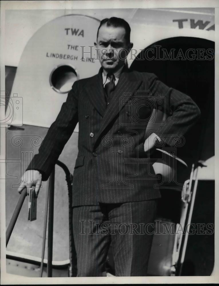 1936 Press Photo Dr. Stanley High arriving in Los Angeles - nea36982 - Historic Images