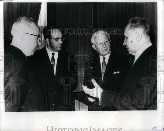 1970 Press Photo Dr. Gustay Husak, F. Katushev, Ludvik Svodoba, A. Kosygin - Historic Images