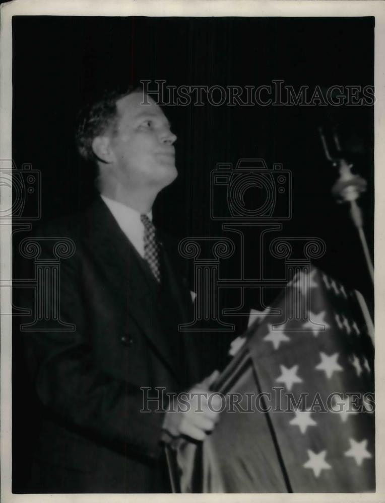 1936 Press Photo John Hamilton Makes Speech - nea32909 - Historic Images