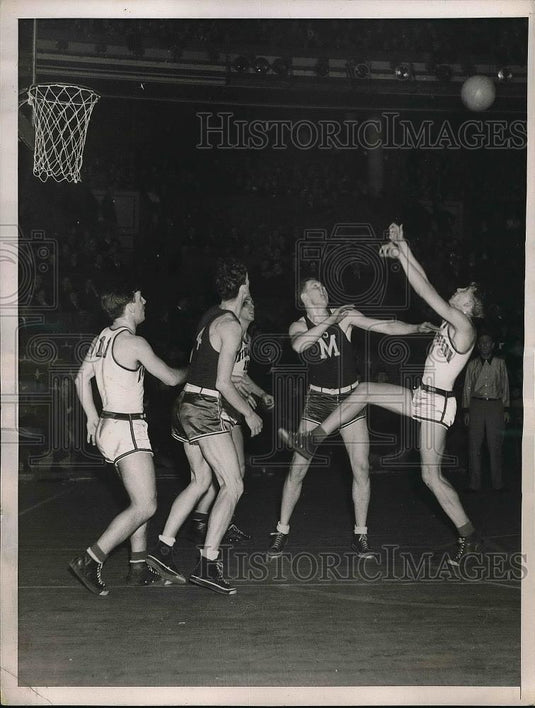 1937 Press Photo Freeman and Smith of Northeastern, McNally, Ryan of Manhattan - Historic Images