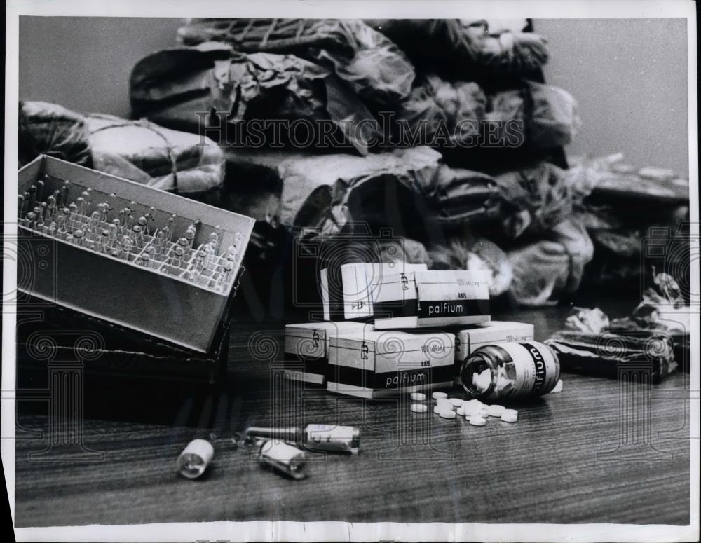 1970 Press Photo Cache of narcotics confiscated by the police - nea37169 - Historic Images