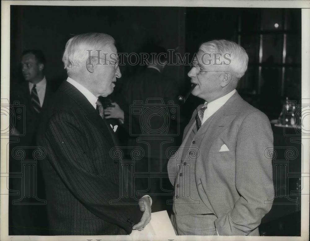 1938 Press Photo GOP Leaders James Davidson & J.E. Woods at Convention - Historic Images