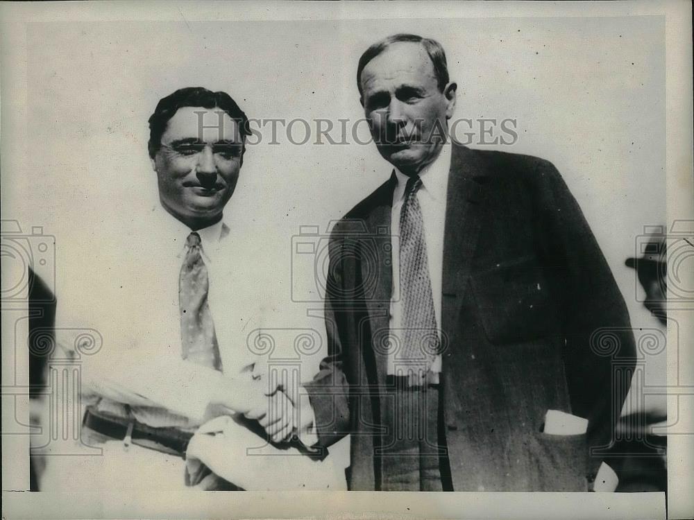 1930 Press Photo Alexander Legge of Fed Farm Board &amp; Gov G Shafer of N Dak. - Historic Images