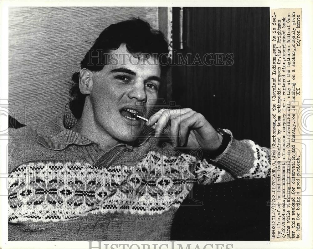1982 Press Photo Cleveland Indians Joe Charboneau After Injury - nea41823 - Historic Images