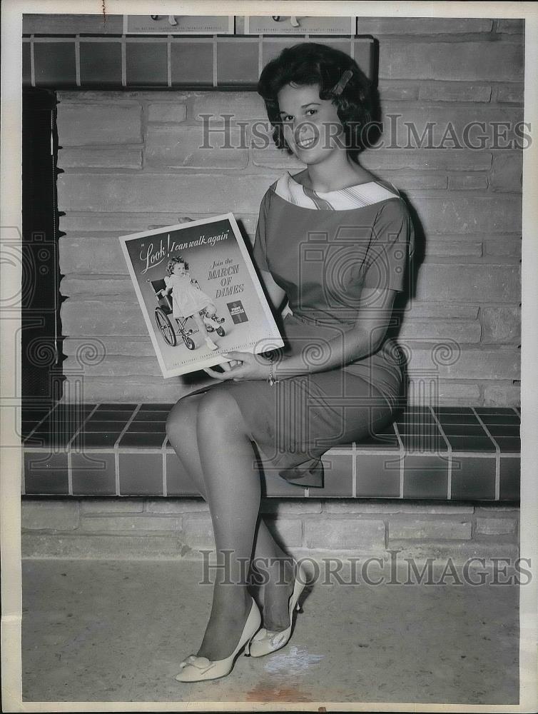 1962 Press Photo Linda Brown, former March of Dimes poster child - nea38020 - Historic Images