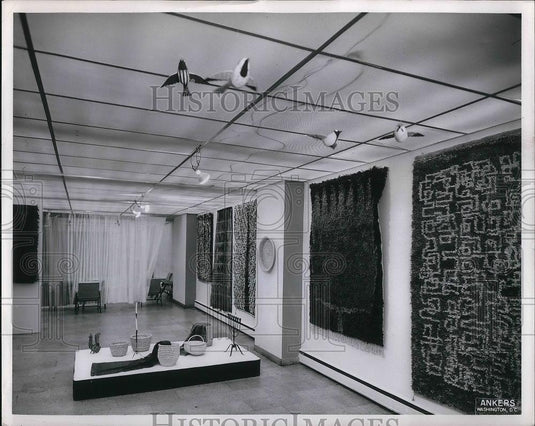 1960 Press Photo Contemporary art by Swedish artists at exhibit - nea35119 - Historic Images