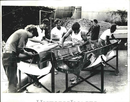 1973 Press Photo Trinity College break new she in half for shipment to England - Historic Images