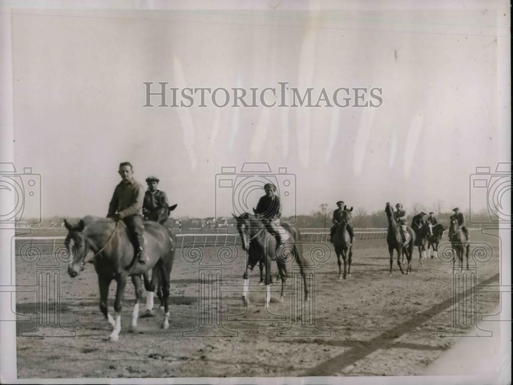 1937 Press Photo Mr. and Mrs. William Ziegler Ponies Trained by Matt Brady in NY - Historic Images