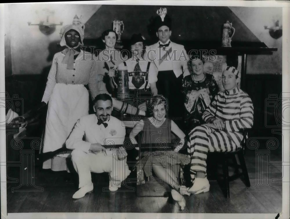 1934 Press Photo Merry Makers at the Masquerade Ball, Pinehurst, NC - nea34252 - Historic Images