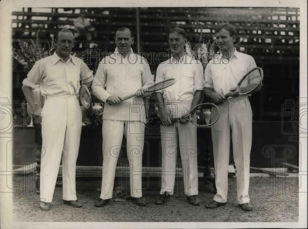 1928 Press Photo Tennis Doubles Champs George Lott, Jr. and John Hennessey - Historic Images