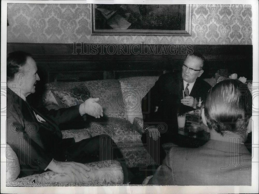 1968 Press Photo US Senator Mike Mansfield, President Josip Tito, Yugoslavia - Historic Images