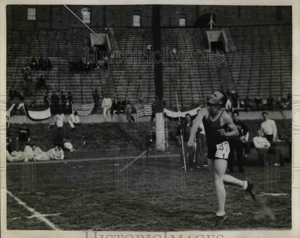 1936 Press Photo Alton Terry, Javelin for Hardin-Simmons College of Texas - Historic Images