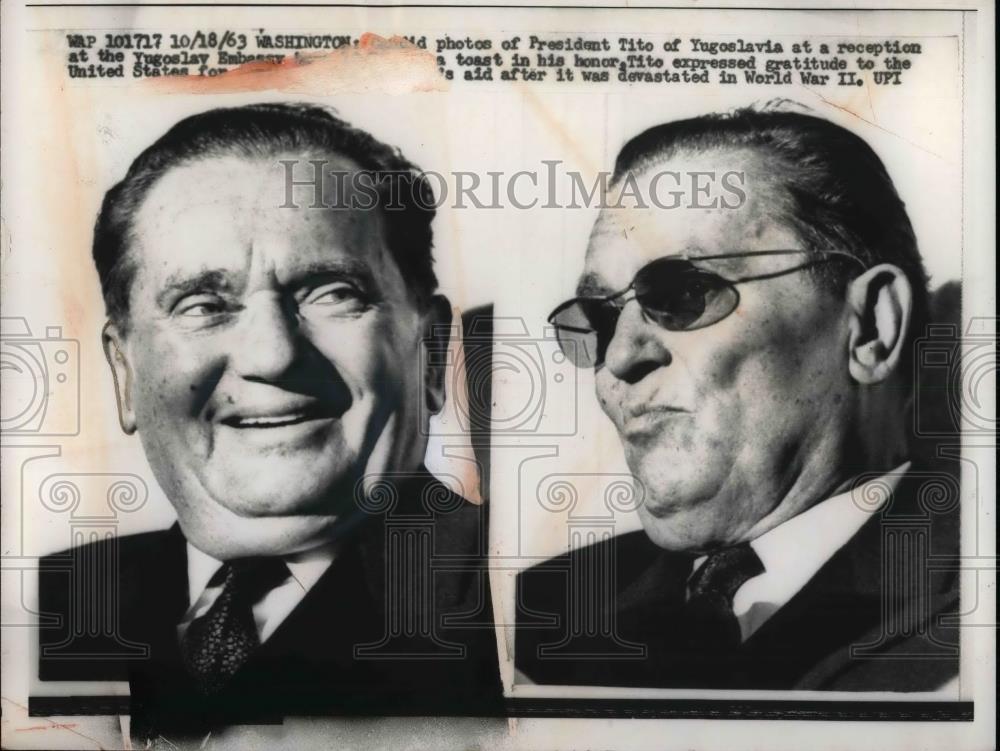 1963 Press Photo President Tito of Yugoslavia - nea37159 - Historic Images