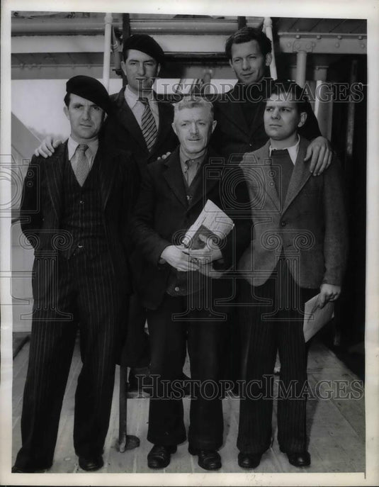 1942 Press Photo Canadians in French Army, Vulliev, Cretin, Dupouy,Dressay, - Historic Images