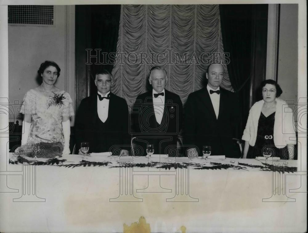 1934 Press Photo Mrs. Norman Hapgood, Ambassador Troyanovsky, Hon. T. Thatcher - Historic Images