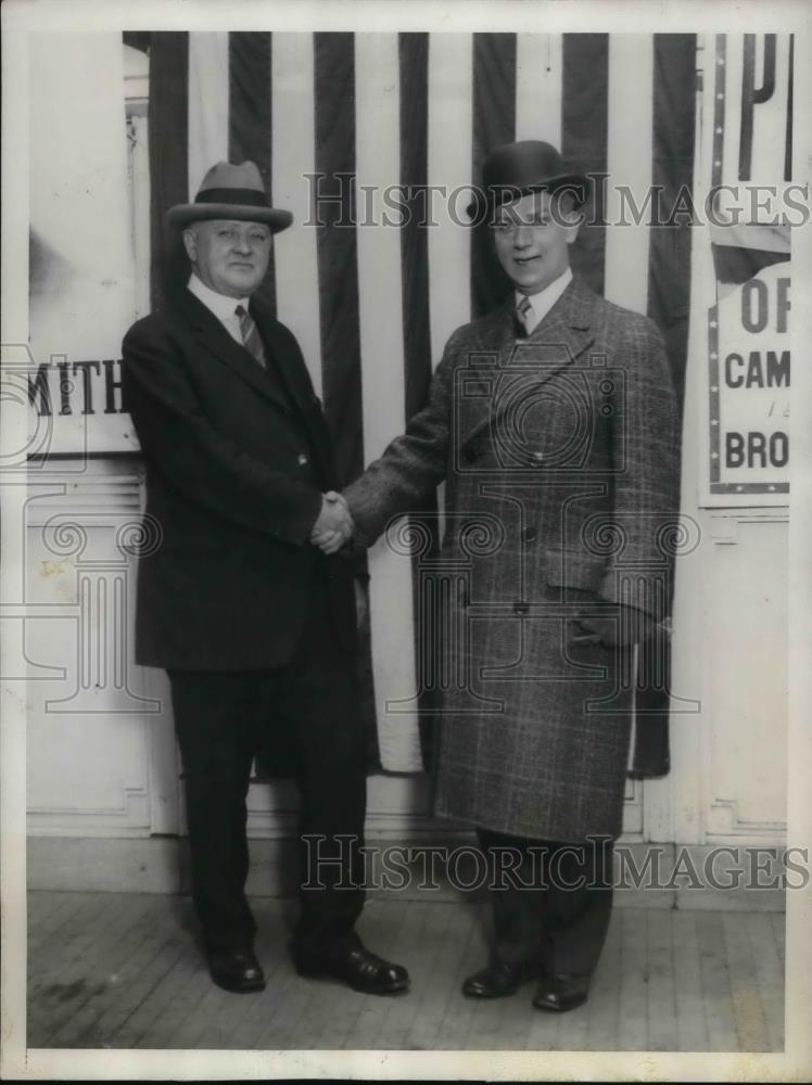 1928 Press Photo James King, double for Herbert Hoover, John McGarvey - Historic Images