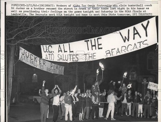 1962 Press Photo Alpha Tau Omega Fraternity MEmbers - nea41678 - Historic Images