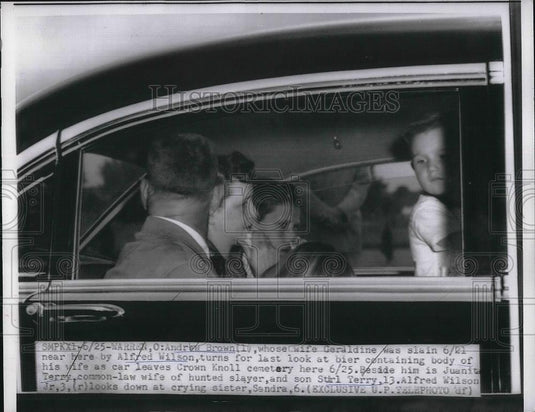 1956 Press Photo Andrew brown and wife Geralndine Alfred Wilson Crown Knoll - Historic Images