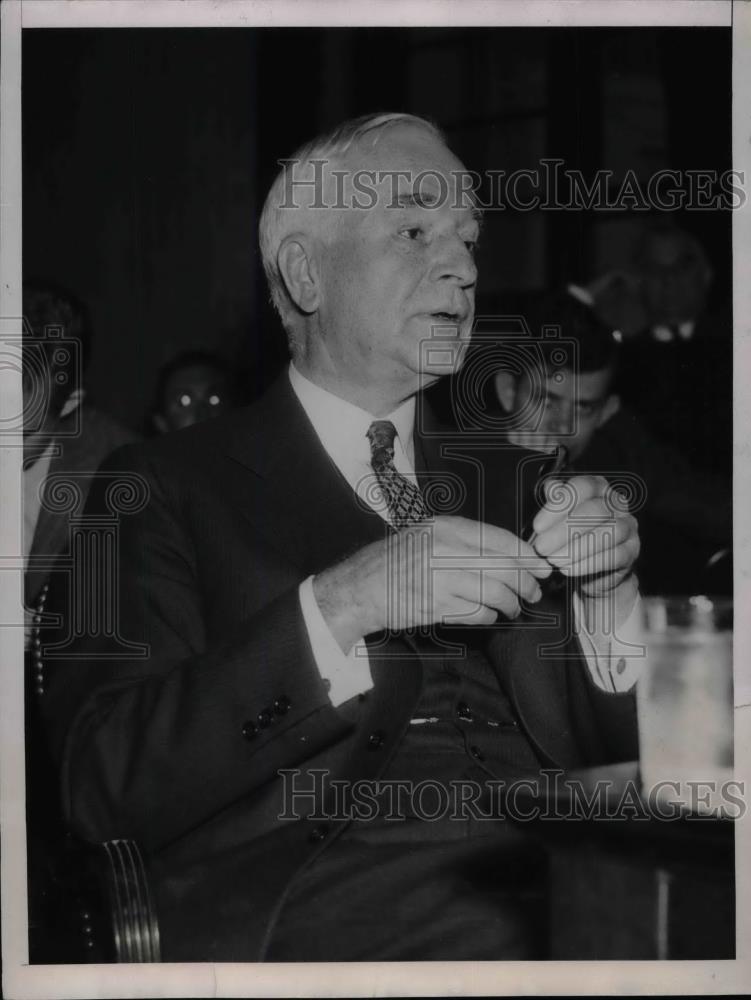 1939 Press Photo Sec. Of State Cordell Hull Testifies At Senate Finance Comm. - Historic Images