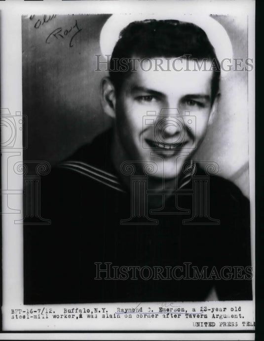 1956 Press Photo Raymond C. Emerson, slain in a bar argument - nea34621 - Historic Images