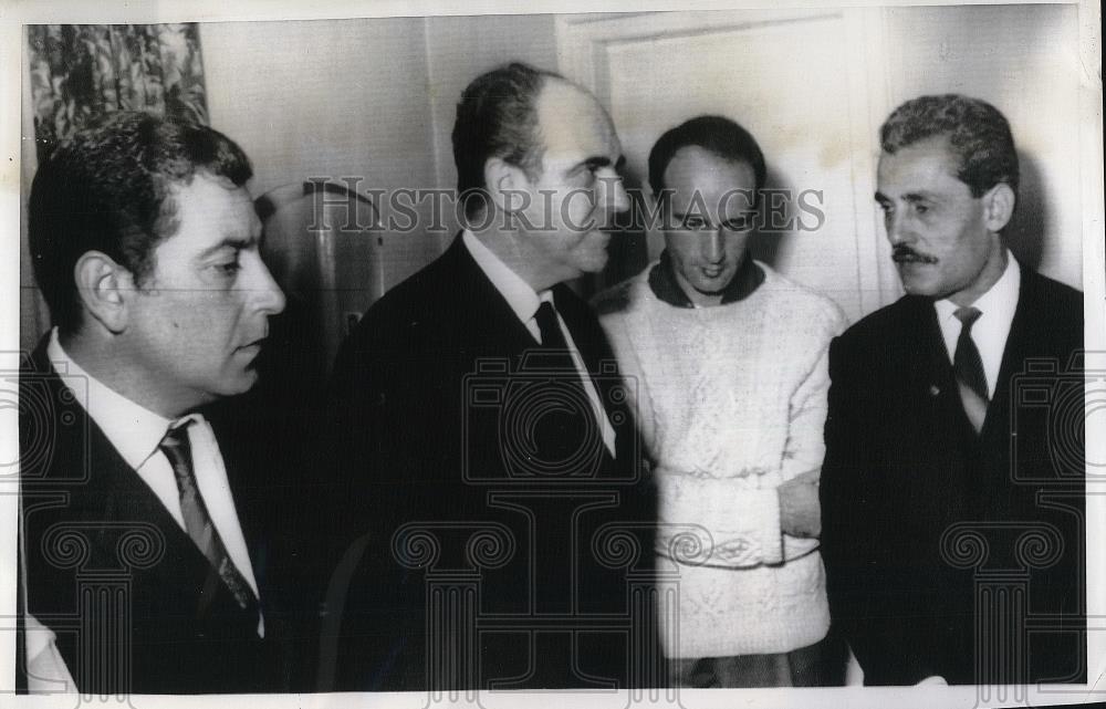 1968 Press Photo Greek Andreas Papandreau, C Meletis,P Marketakia, Lt Marotis - Historic Images