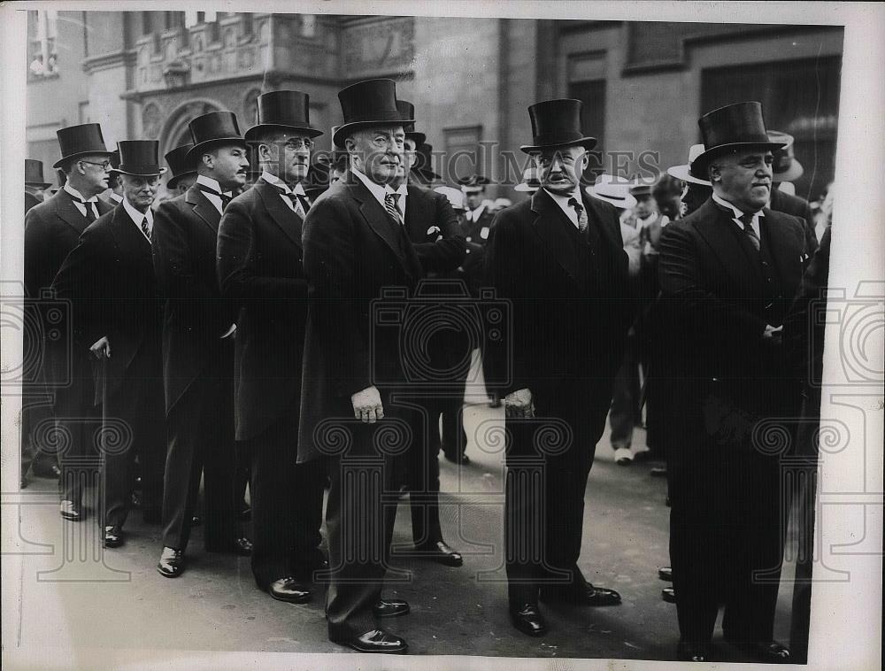 1934 Press Photo Funeral of Edward P.Mulrooney Police Commissioner of N.Y. City. - Historic Images