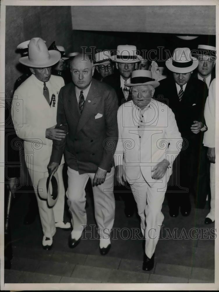 1936 Press Photo Postmaster General James Farley &amp; President John Garner - Historic Images