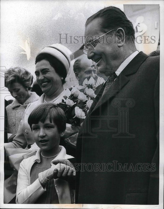 1963 Press Photo Yugoslav Pres.& Mrs Josip Tito & Rose Kodrup - nea36319 - Historic Images