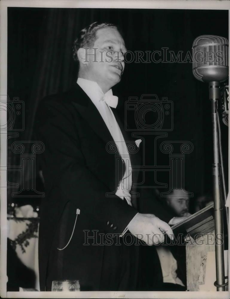 1940 Press Photo RNC Chairman John Hamilton Speaks At Lincoln Day Dinner - Historic Images