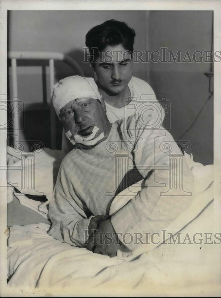 1931 Press Photo Dr KJ Bierlein & patient Antonious Van Worden - Historic Images