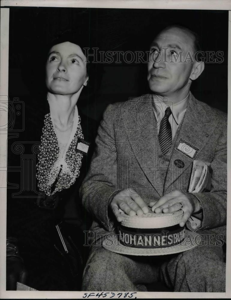 1938 Press Photo Dr. and Mrs. Monty Lawson, Traveled Far Attend Rotary Meeting - Historic Images
