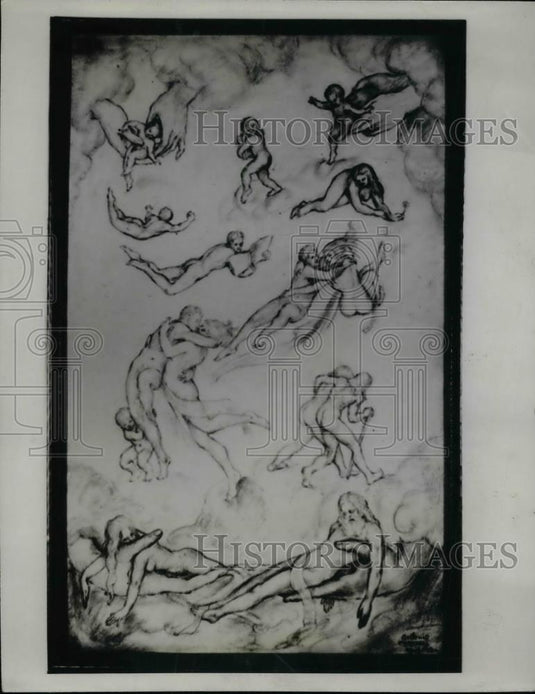 1933 Press Photo Antonio D'Grazi's "The Mystery of Life" - nea37519 - Historic Images