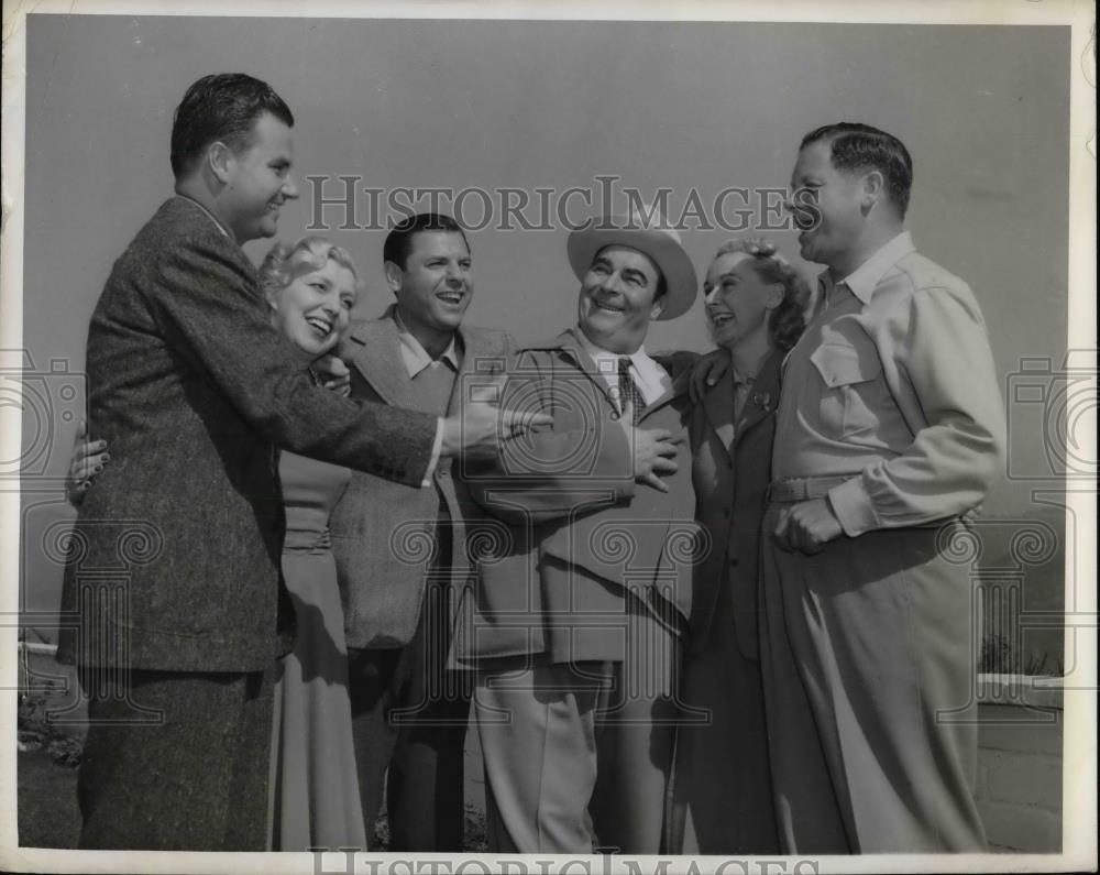 1939 Press Photo Carl Hoff, Arlene Harris, Don Reid, Billy House, Marie Greene - Historic Images